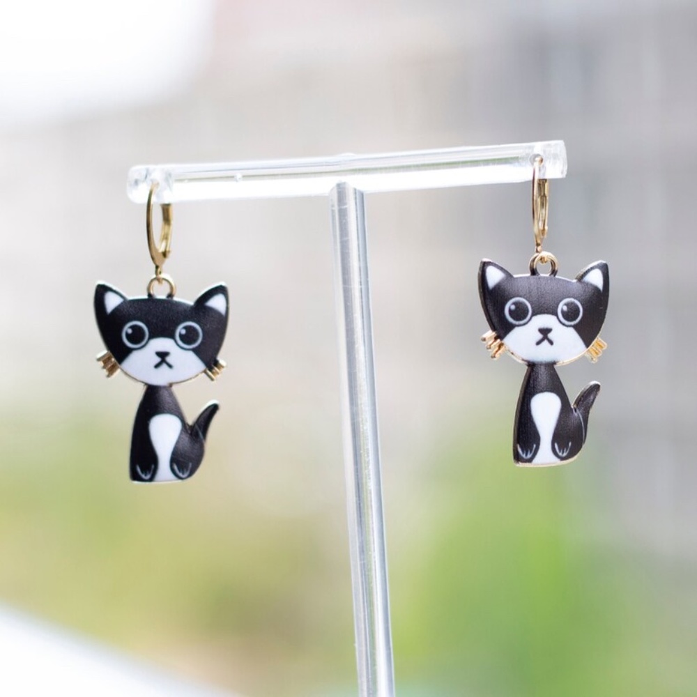 Cat Charm Earrings Kawaii Earrings Gift